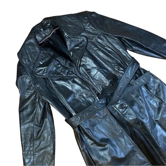 Vintage Genuine Leather Trench Coat - Picture 2 of 8